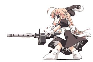 anime gun girl shooting right
